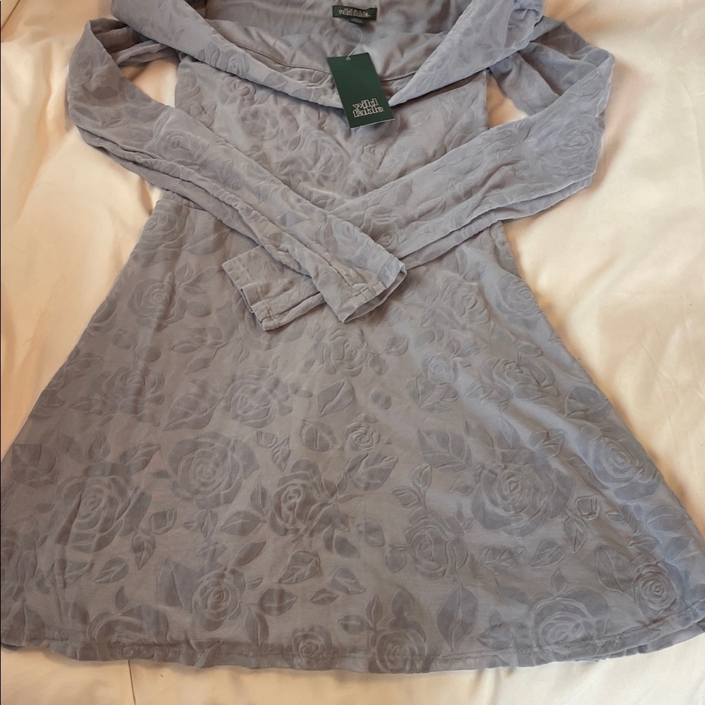 Wild Fable Off-Shoulder Blue Dress